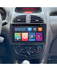 Multimídia Peugeot 206 2012 2013 2014 2015 2016 V2 Carplay 9" 2000 2001 2002 2003 2004 2005 2006 2007 2008 2009 2010 2011