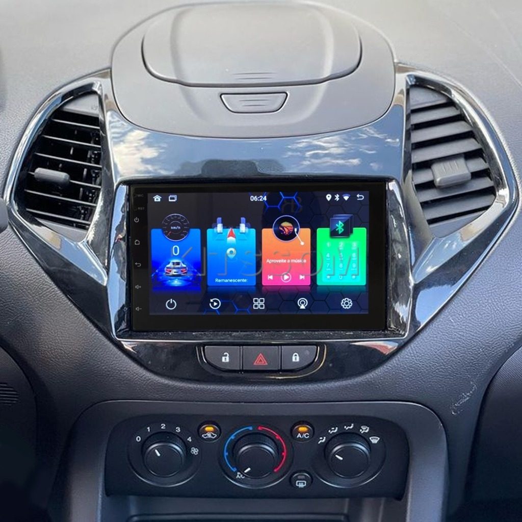 Multimídia Ford Ka 2018 2019 2020 2021 V2 Carplay 7"