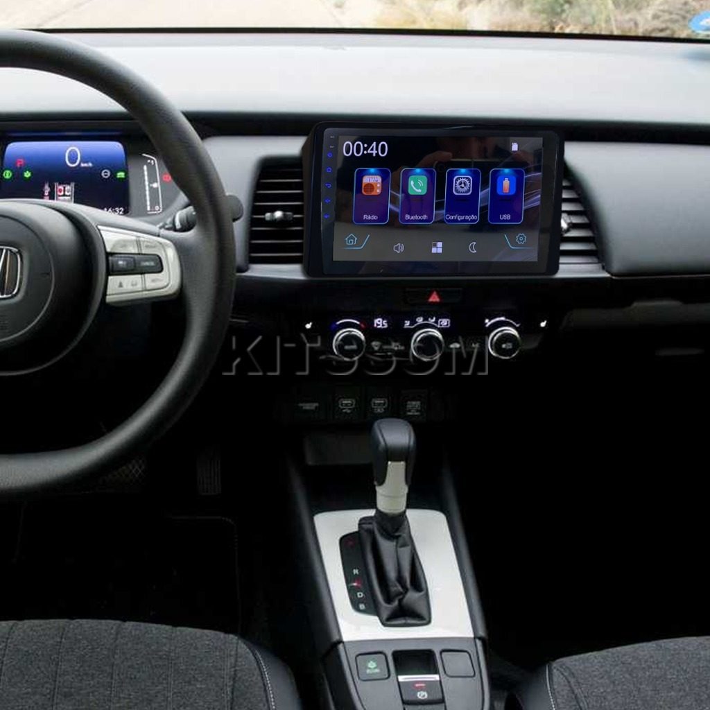 Multimídia Honda Fit 2022 2023 V2 Connect Carplay 9"