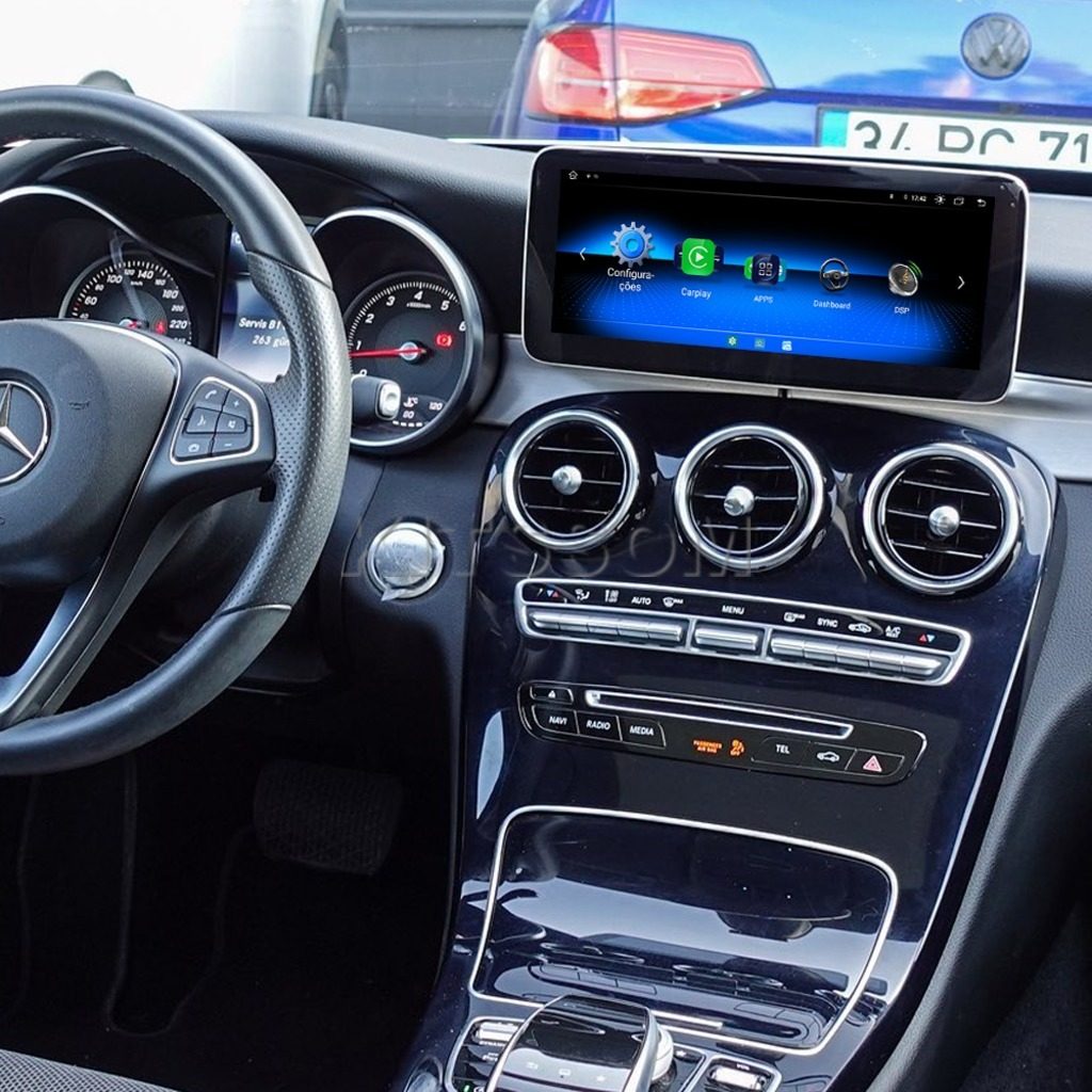 Multimídia Mercedes Benz C180 C200 GLC V Class 2015 V2 OEM 10" 2013 2014
