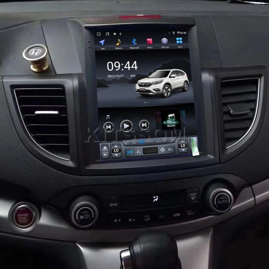 Multimídia Honda CRV 2012 2013 2014 2015 2016 V2 Tesla 9.7"