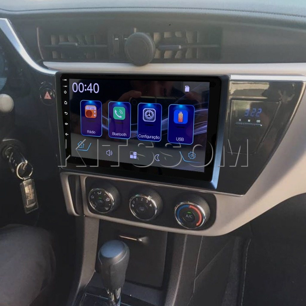 Multimídia Corolla 2017 2018 2019 V2 Connect Carplay 9"