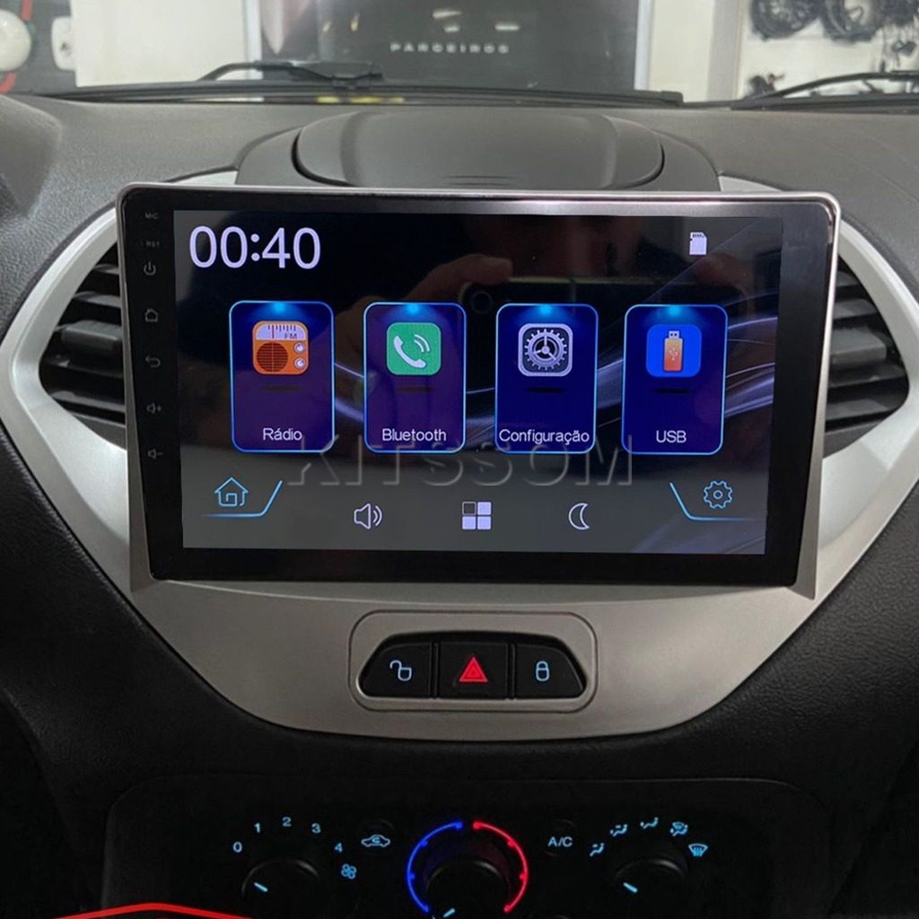 Multimídia Ford Ka 2014 2015 2016 2017 V2 Connect Carplay 9"